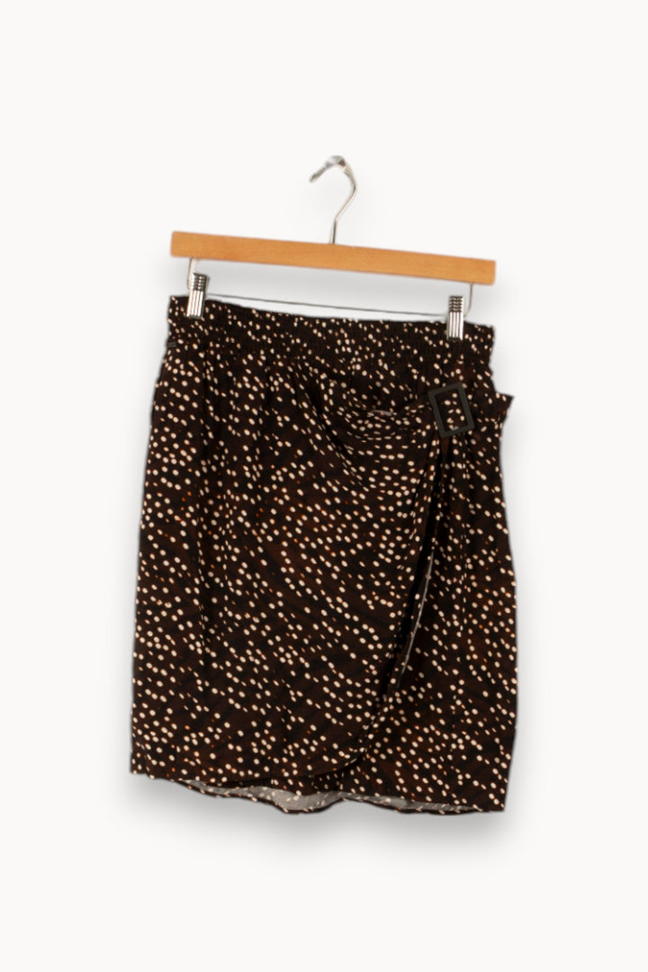 Jupe marron et noire à motifs - Taille XL/42