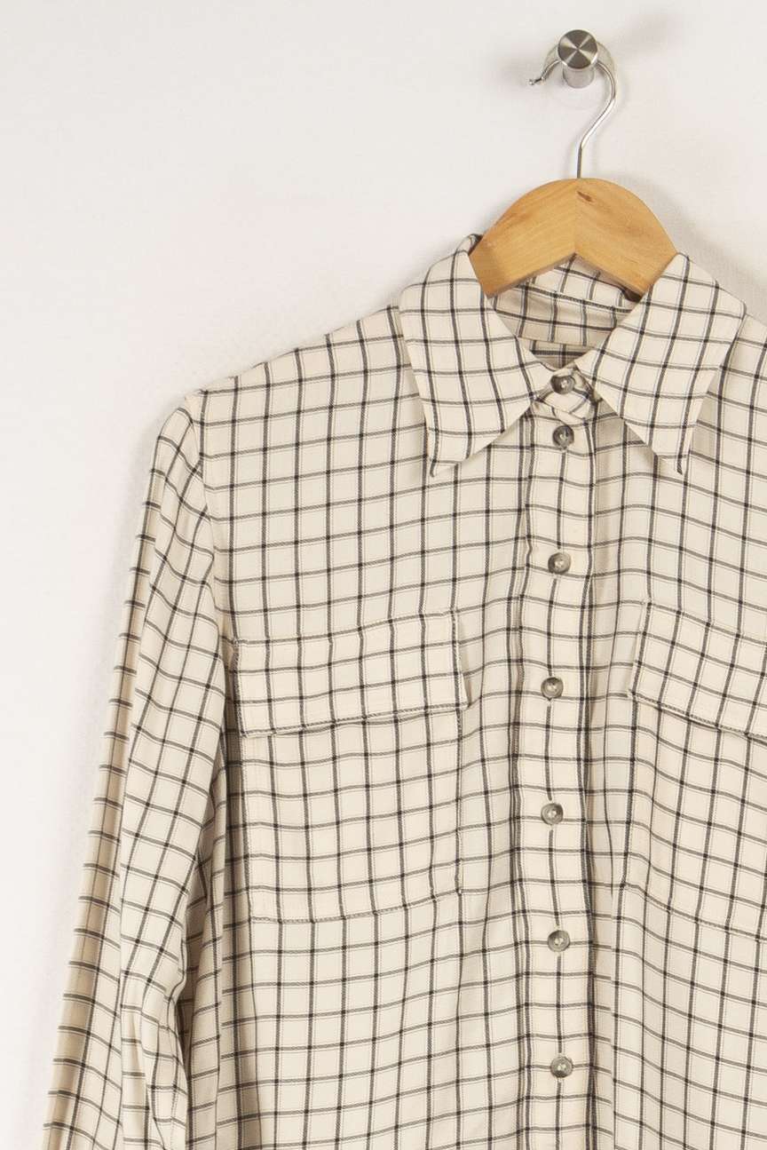 Chemise à carreaux blanche - Taille XS/34