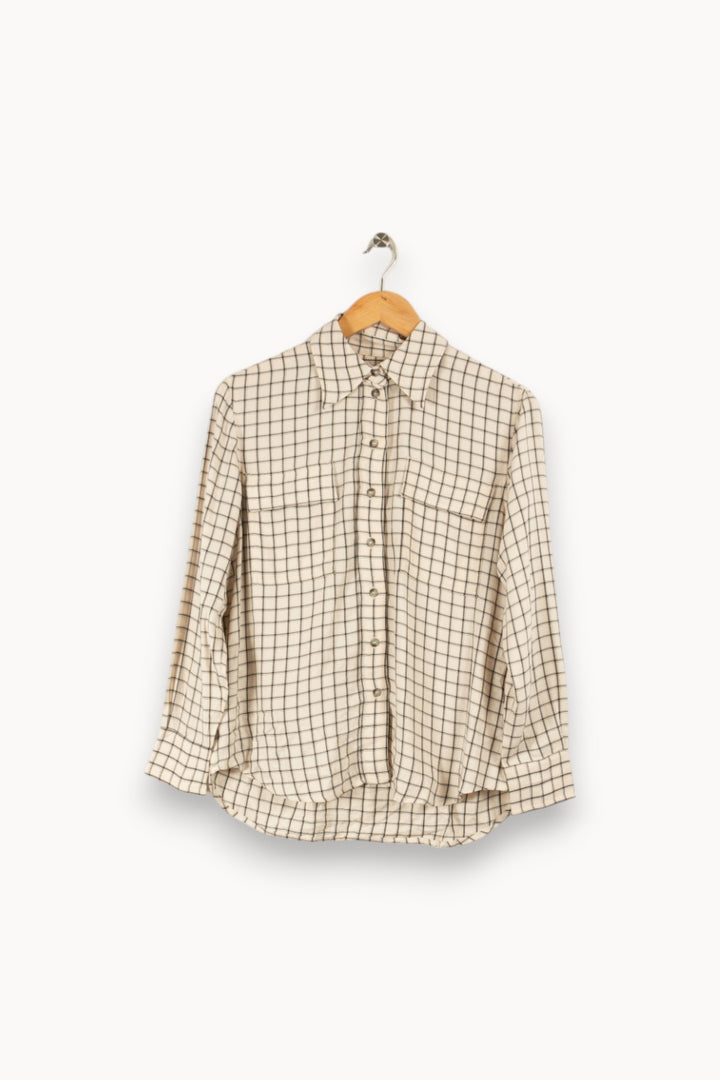 Chemise à carreaux blanche - Taille XS/34