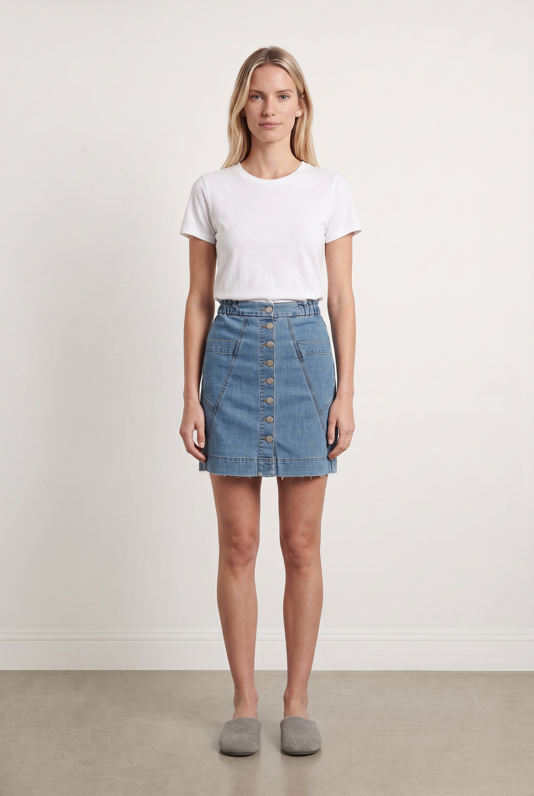 Jupe en Jean Bleue - Taille XS/34 de la marque Suncoo | PARAD24994 - Vendu par Paradigme - Image 1
