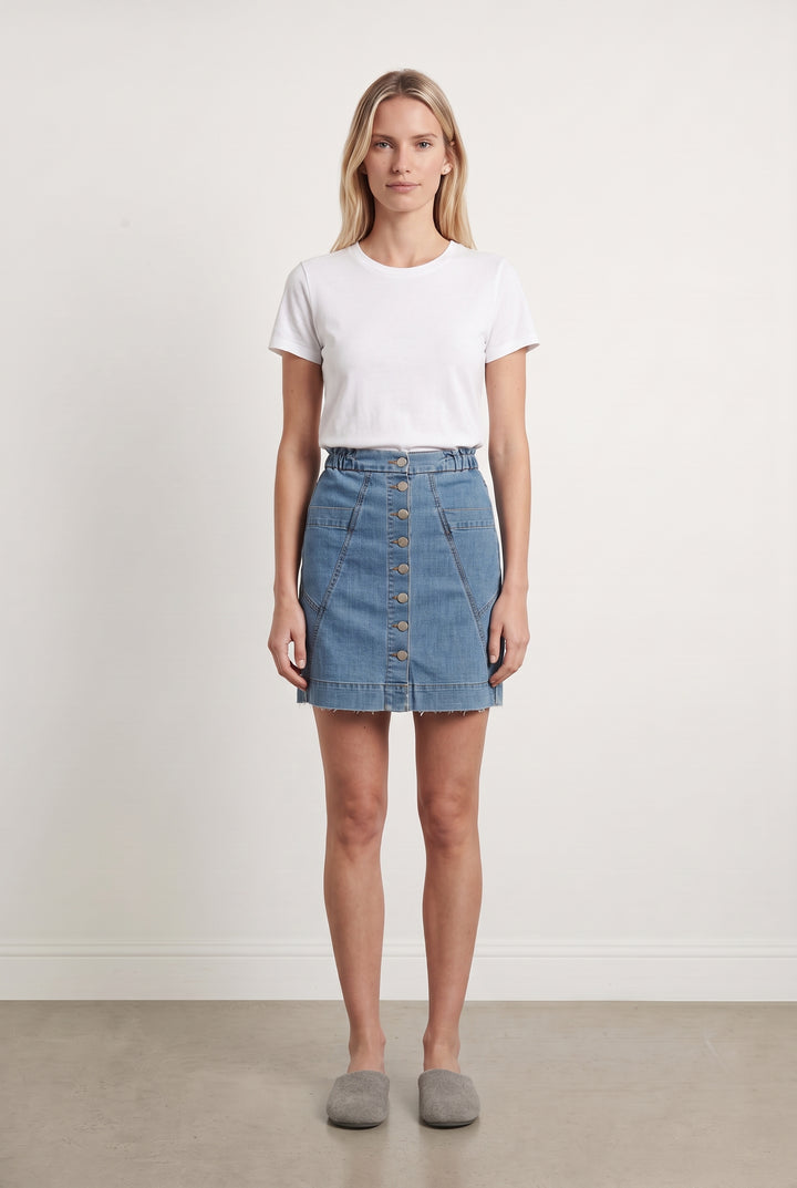 Jupe en Jean Bleue - Taille XS/34 de la marque Suncoo | PARAD24994 - Vendu par Paradigme - Image 1