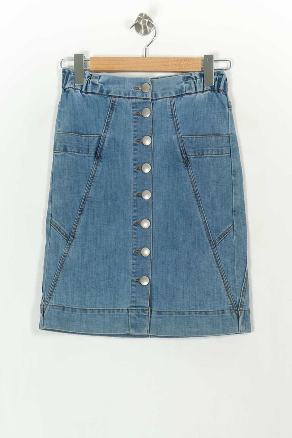 Jupe en Jean Bleue - Taille XS/34 de la marque Suncoo | PARAD24994 - Vendu par Paradigme - Image 2