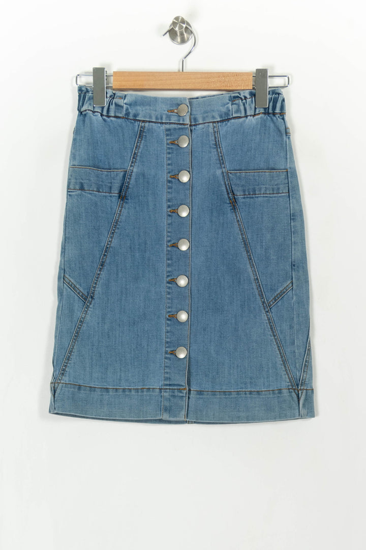Jupe en Jean Bleue - Taille XS/34 de la marque Suncoo | PARAD24994 - Vendu par Paradigme - Image 2