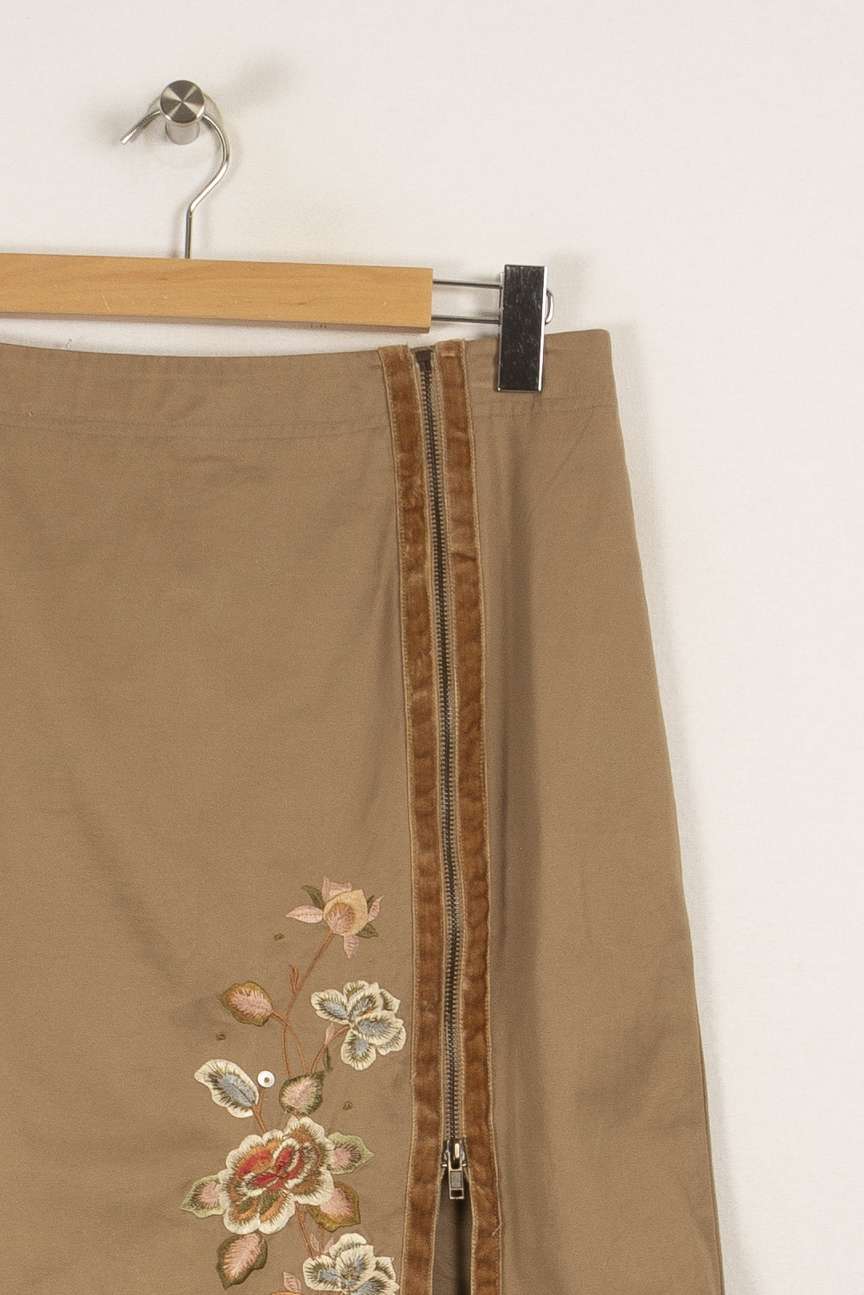 Jupe marron avec détails - Taille XL/42