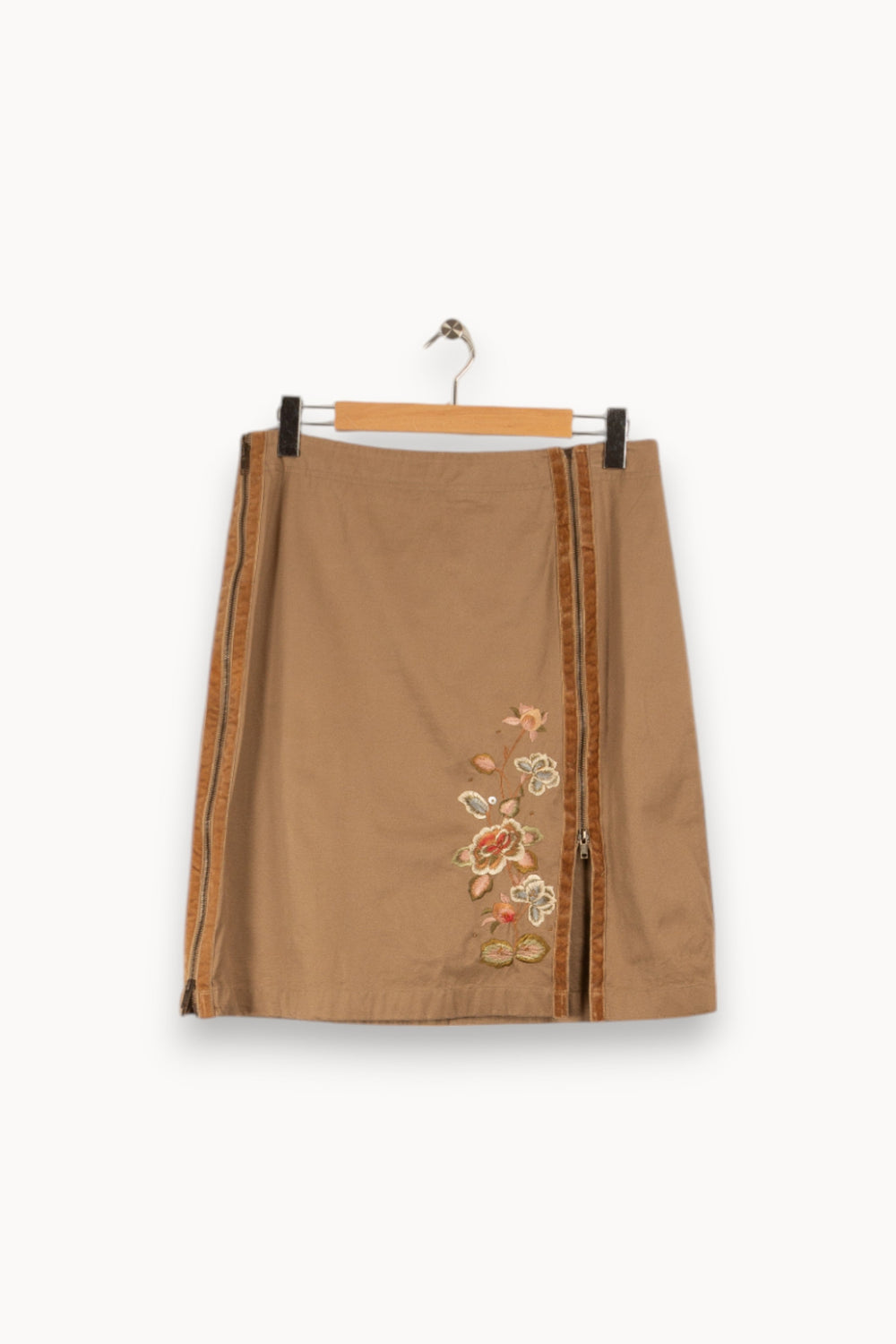 Jupe marron avec détails - Taille S/36