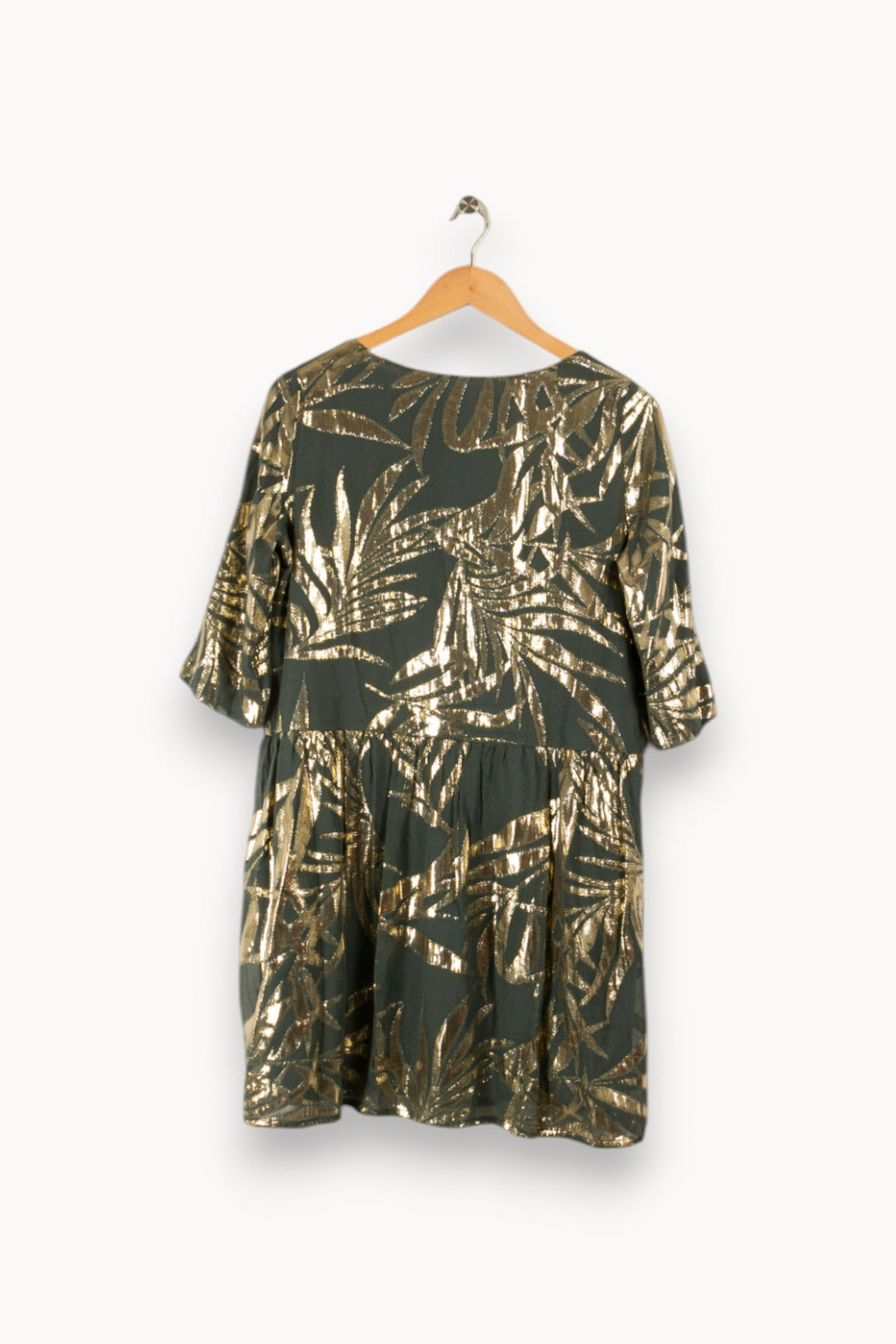 Robe verte et dorée - Taille XS/34