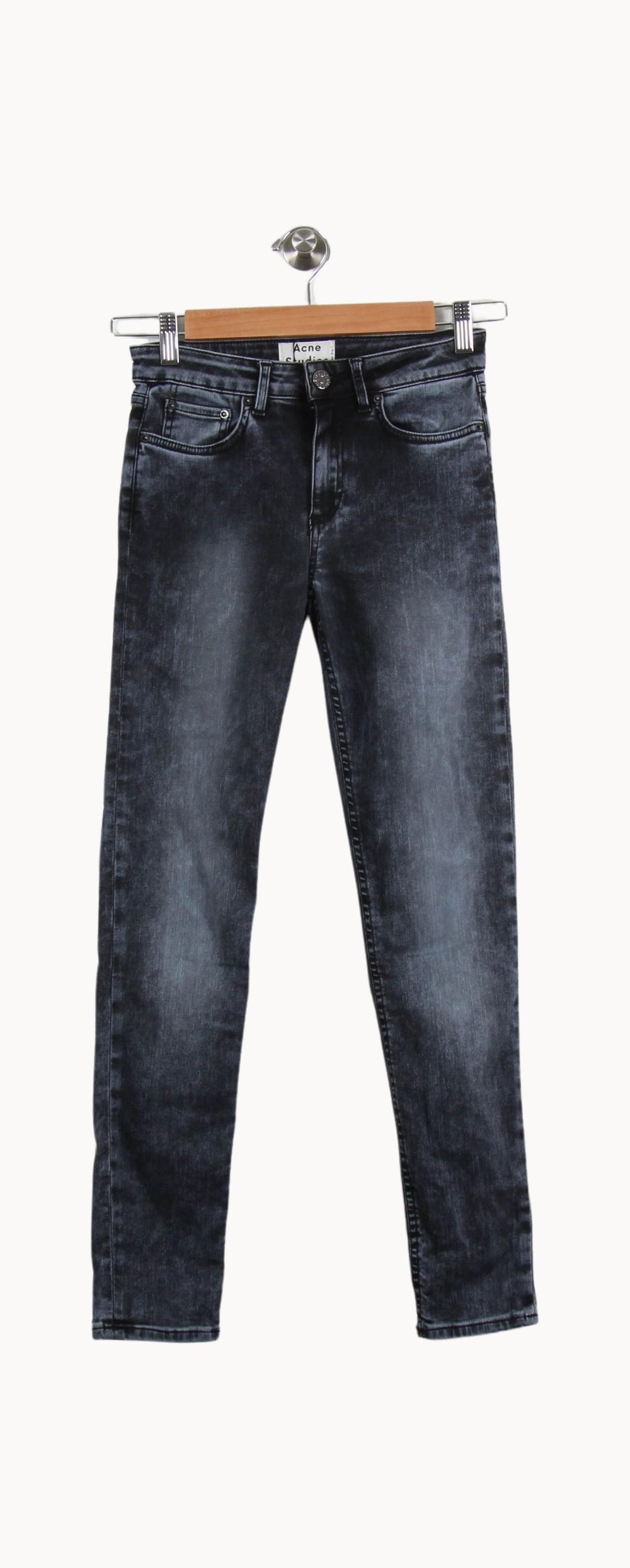 Jean Slim Gris - Taille XS/34 de la marque Acne Studios | PARAD25059 - Vendu par Paradigme - Image 2