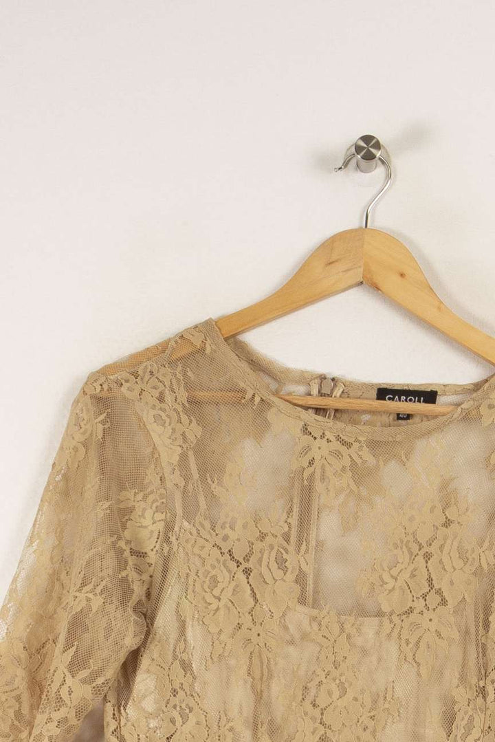 Robe beige - Taille L/40