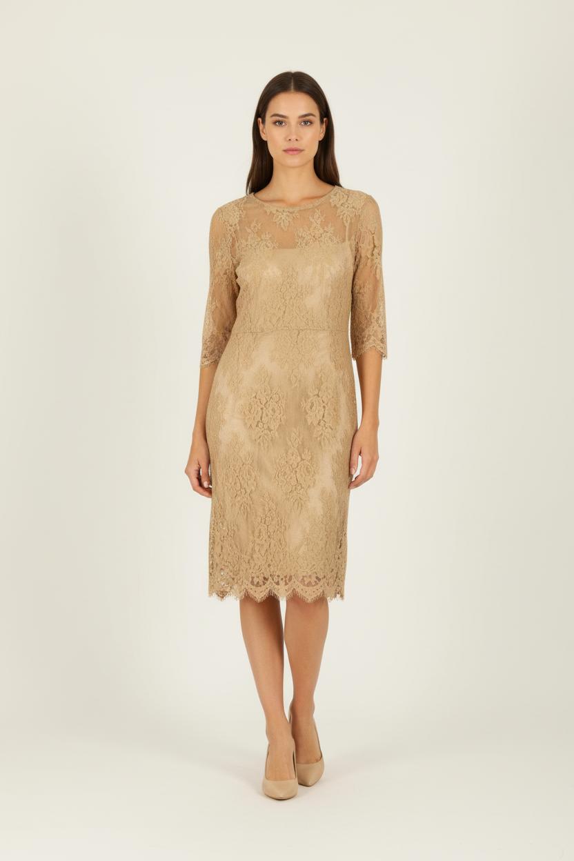 Robe beige - Taille L/40