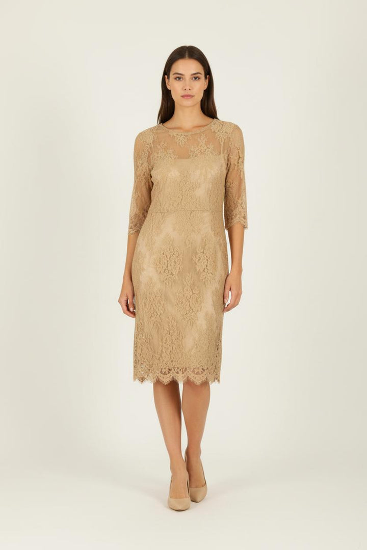 Robe beige - Taille L/40