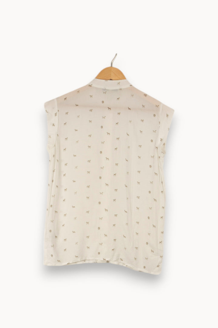 Chemise blanche à motifs - Taille XS/34