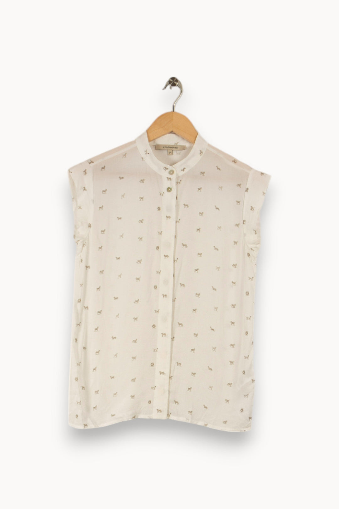 Chemise blanche à motifs - Taille XS/34
