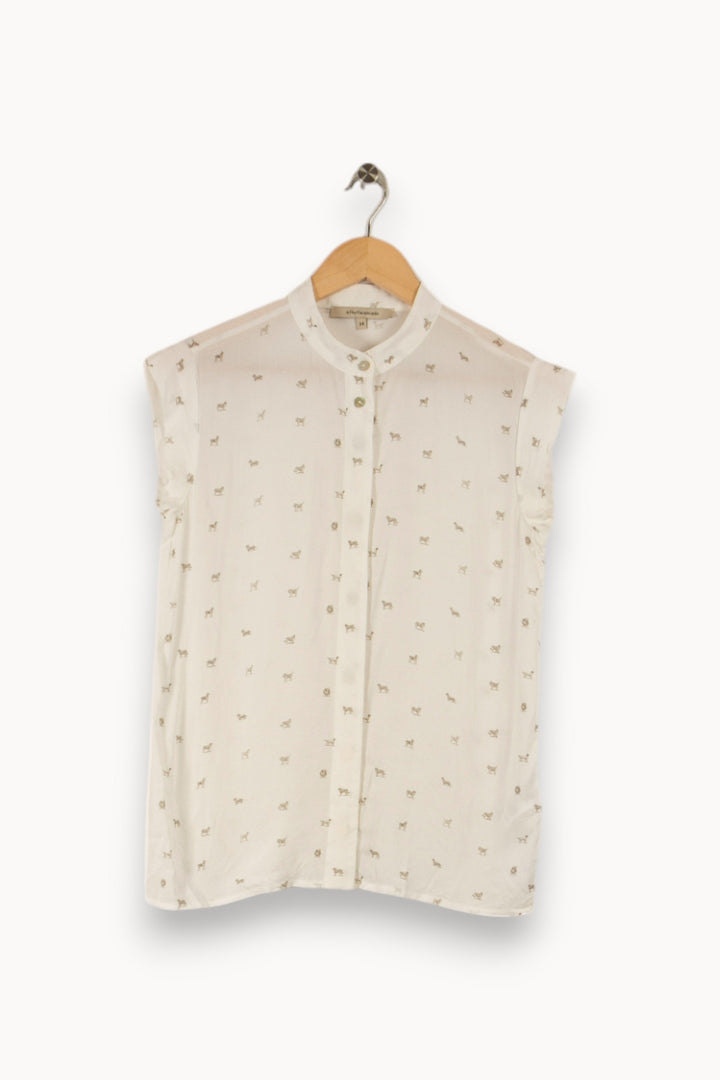 Chemise blanche à motifs - Taille XS/34
