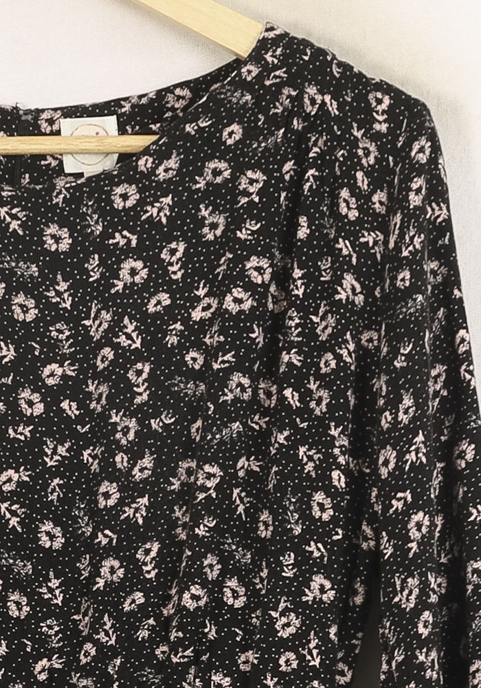 Robe Fleurie Noire - Taille XL/42 de la marque Des petits hauts | PARAD25128 - Vendu par Paradigme - Image 3