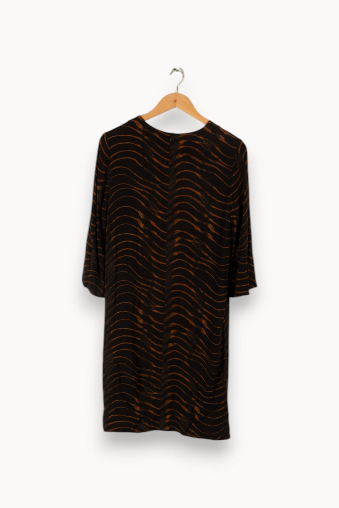 Robe noire et marron à motifs - Taille M/38