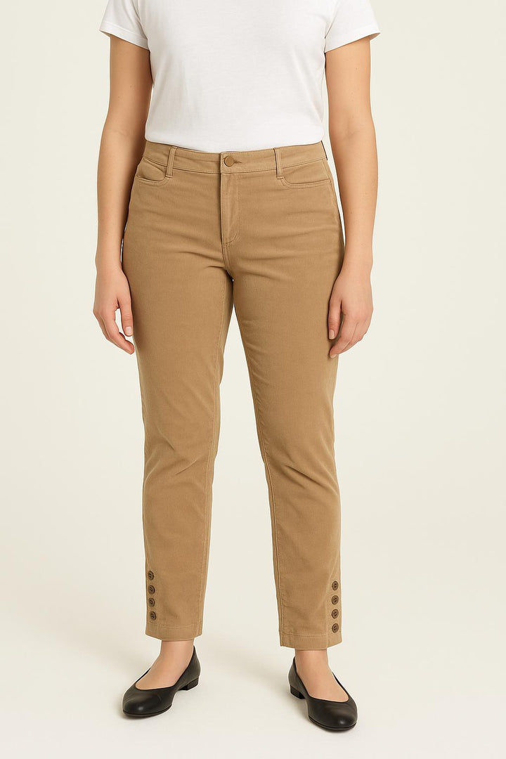 Pantalon En Velours Côtelé Marron - Taille L/40 de la marque Maison 123 | PARAD25266 - Vendu par Paradigme - Image 1