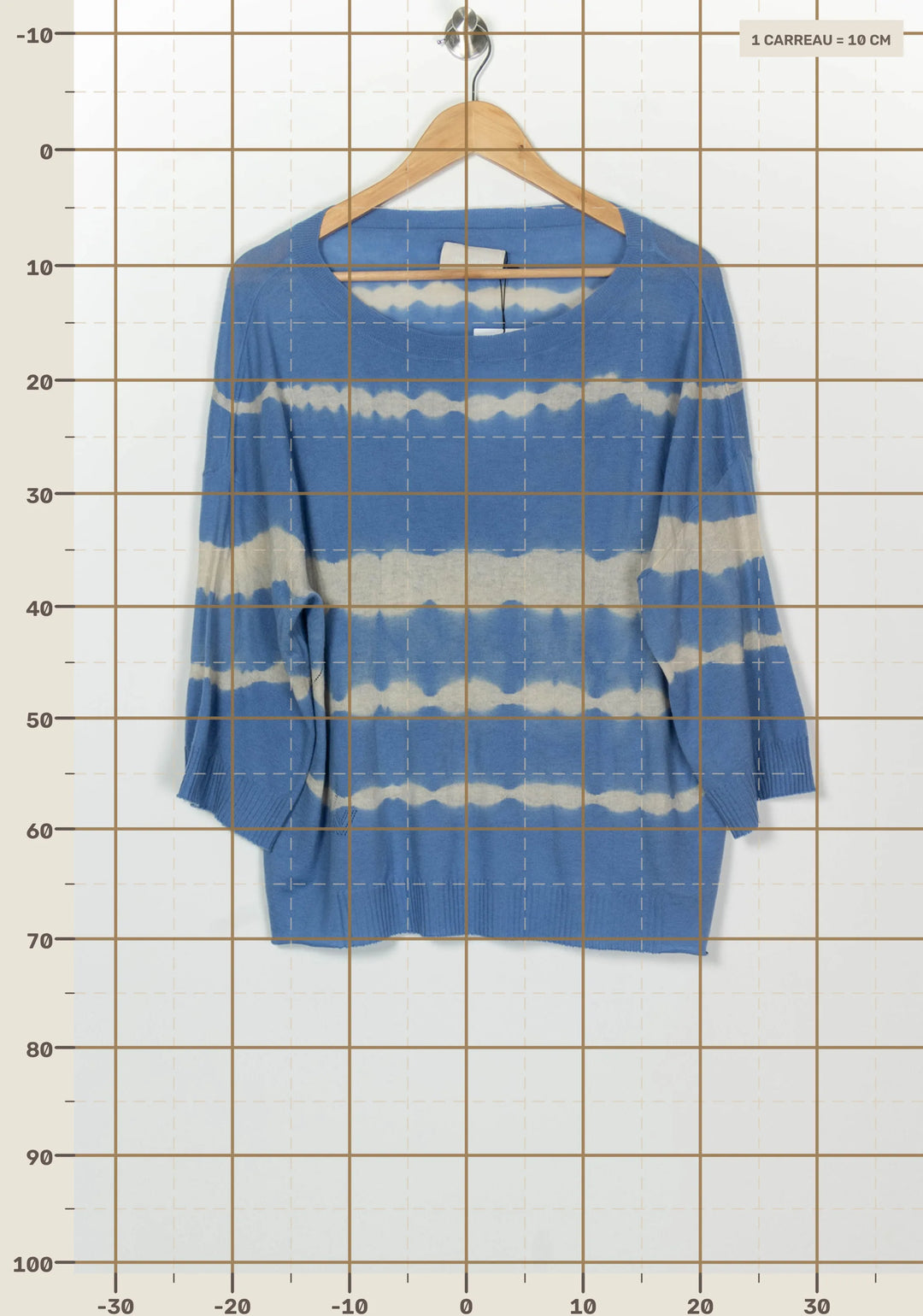 Pull Bleu et Beige - Taille S/36 de la marque Zadig&amp;Voltaire | PARAD25375 - Vendu par Paradigme - Image 4