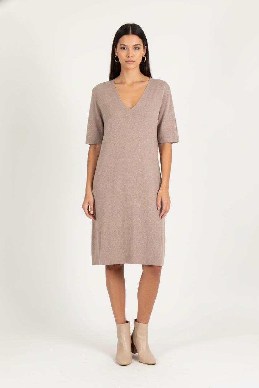 Robe Courte Marron - Taille L/40 de la marque ZAPA | PARAD25476 - Vendu par Paradigme - Image 1