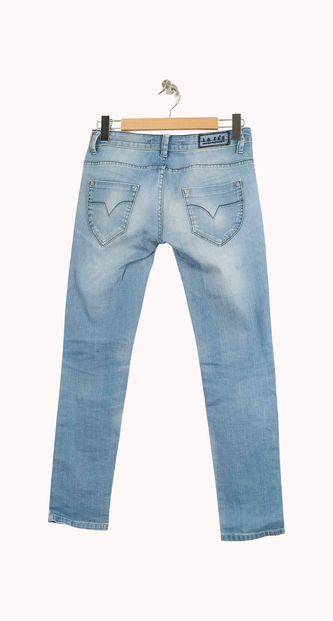 Jean Délavé Bleu - Taille L/40 de la marque La Fée Maraboutée | PARAD25511 - Vendu par Paradigme - Image 4