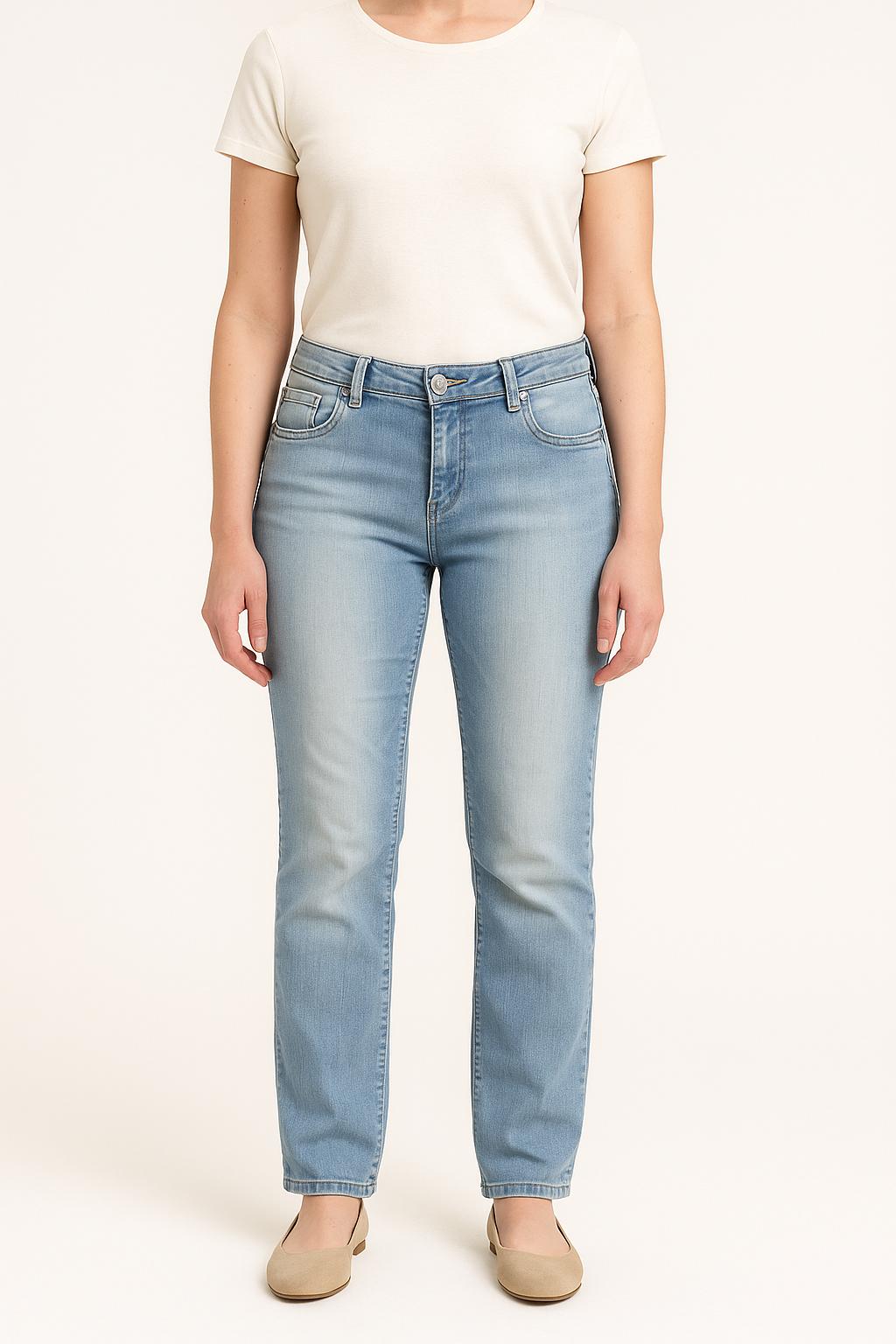 Jean Délavé Bleu - Taille L/40 de la marque La Fée Maraboutée | PARAD25511 - Vendu par Paradigme - Image 1