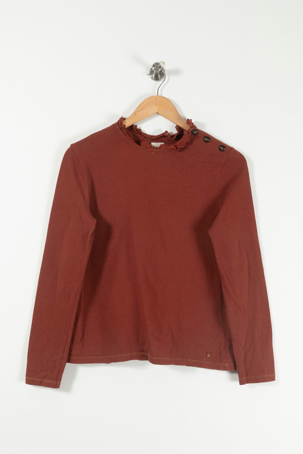 T-shirt Manches Longues Marron - Taille M/38 de la marque Des petits hauts | PARAD25539 - Vendu par Paradigme - Image 2