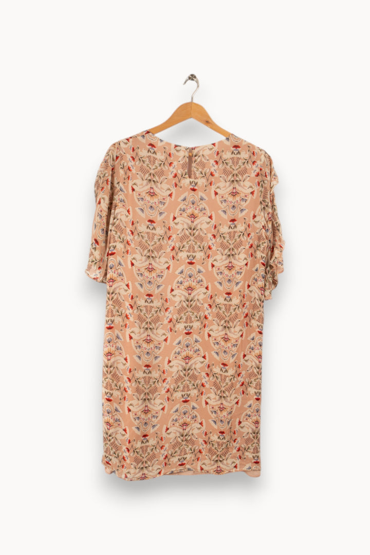 Robe rose fleurie - Taille S/36
