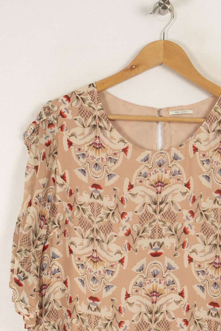 Robe rose fleurie - Taille S/36