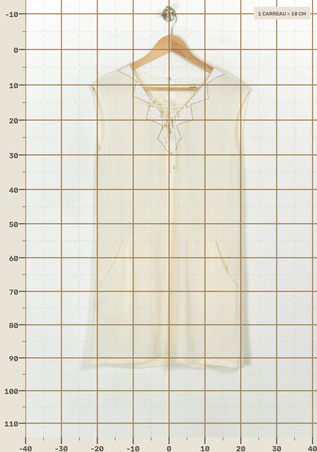 Robe Courte Beige - Taille L/40 de la marque Garance Paris | PARAD25652 - Vendu par Paradigme - Image 4