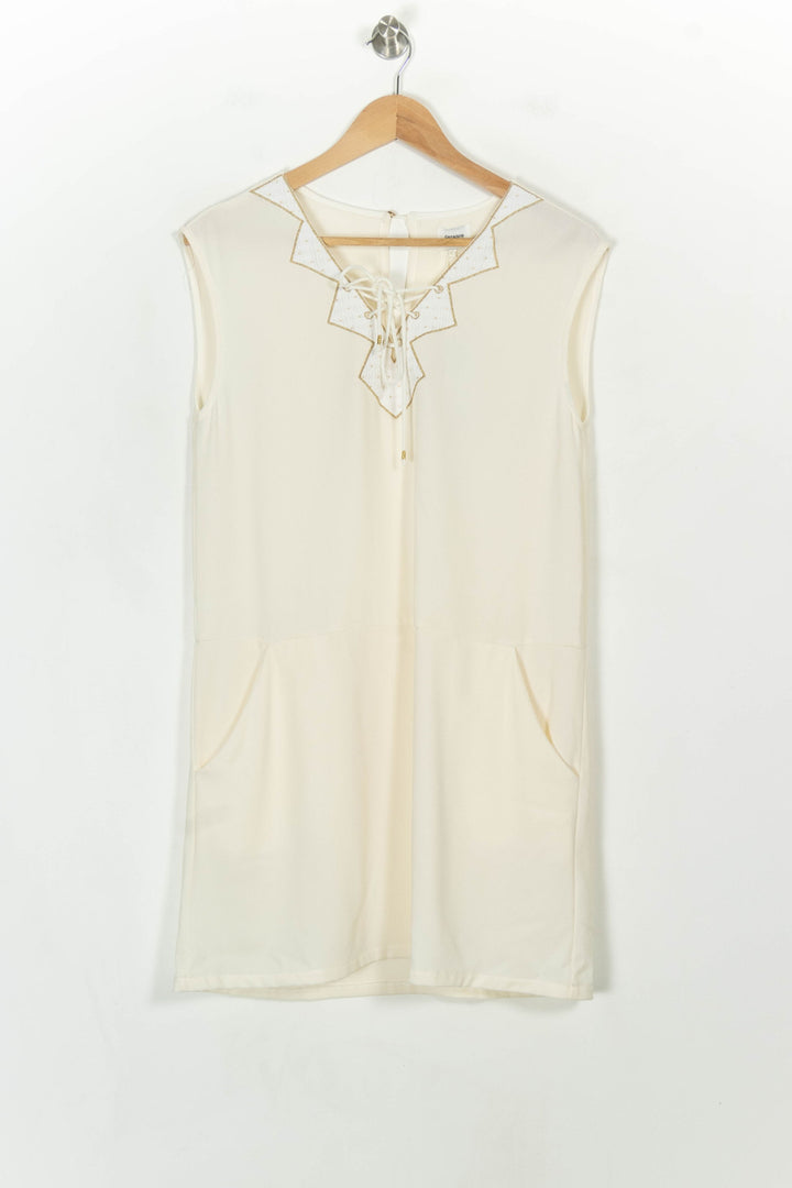 Robe Courte Beige - Taille L/40 de la marque Garance Paris | PARAD25652 - Vendu par Paradigme - Image 2