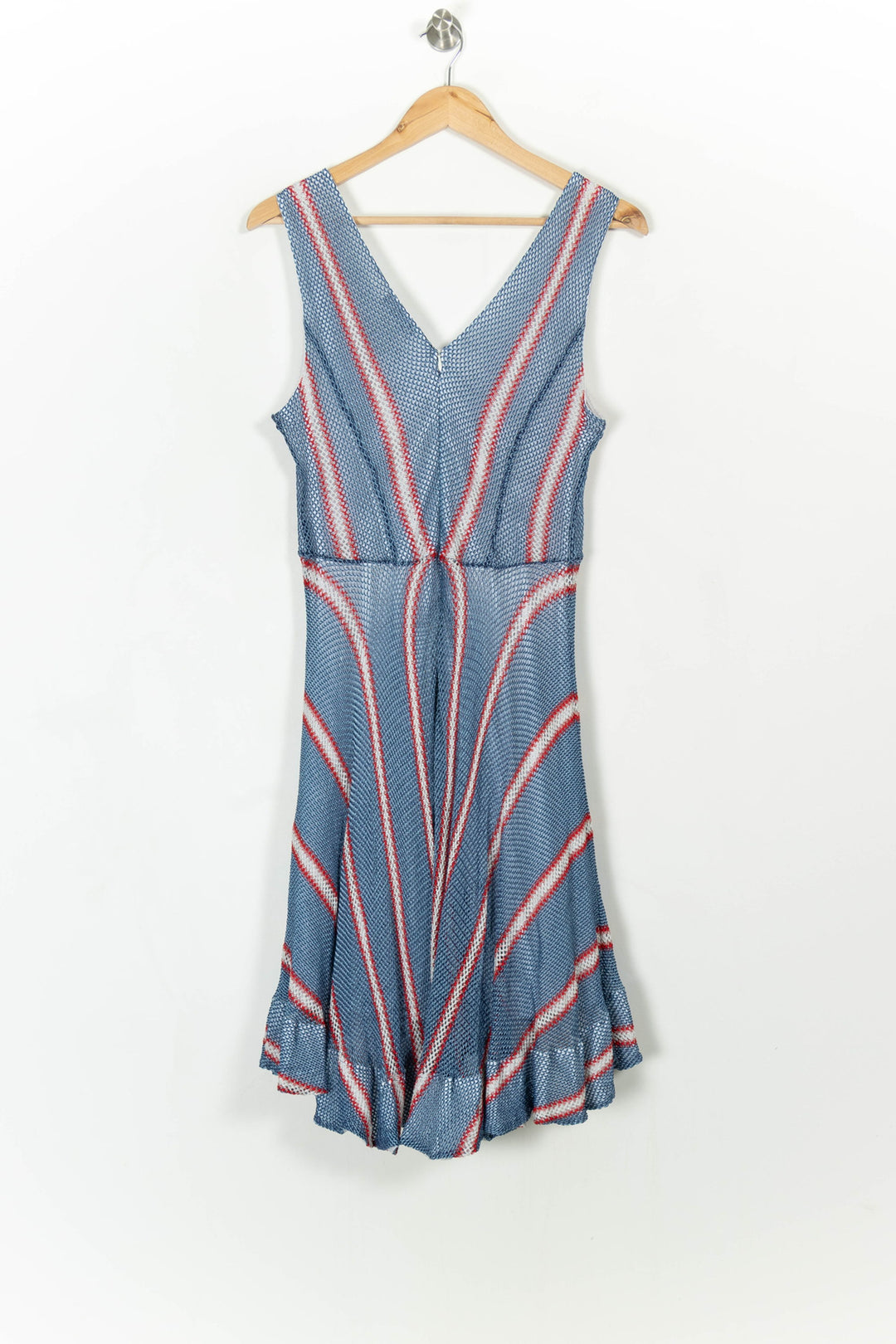Robe Midi Bleue et Rouge - Taille L/40 de la marque Sandro | PARAD25760 - Vendu par Paradigme - Image 4