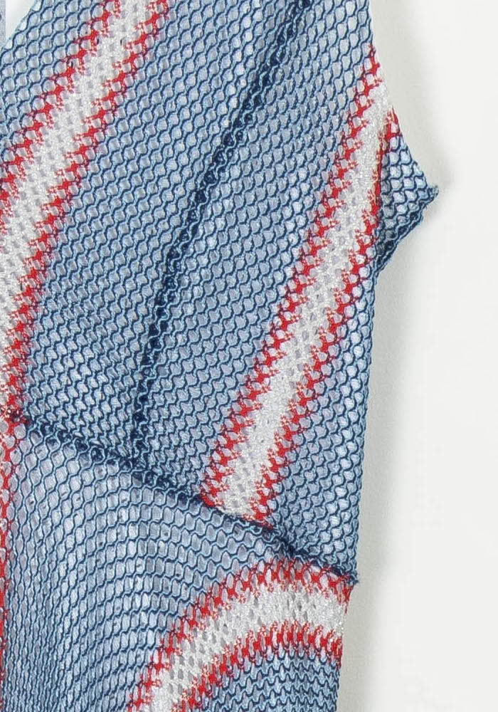 Robe Midi Bleue et Rouge - Taille L/40 de la marque Sandro | PARAD25760 - Vendu par Paradigme - Image 3