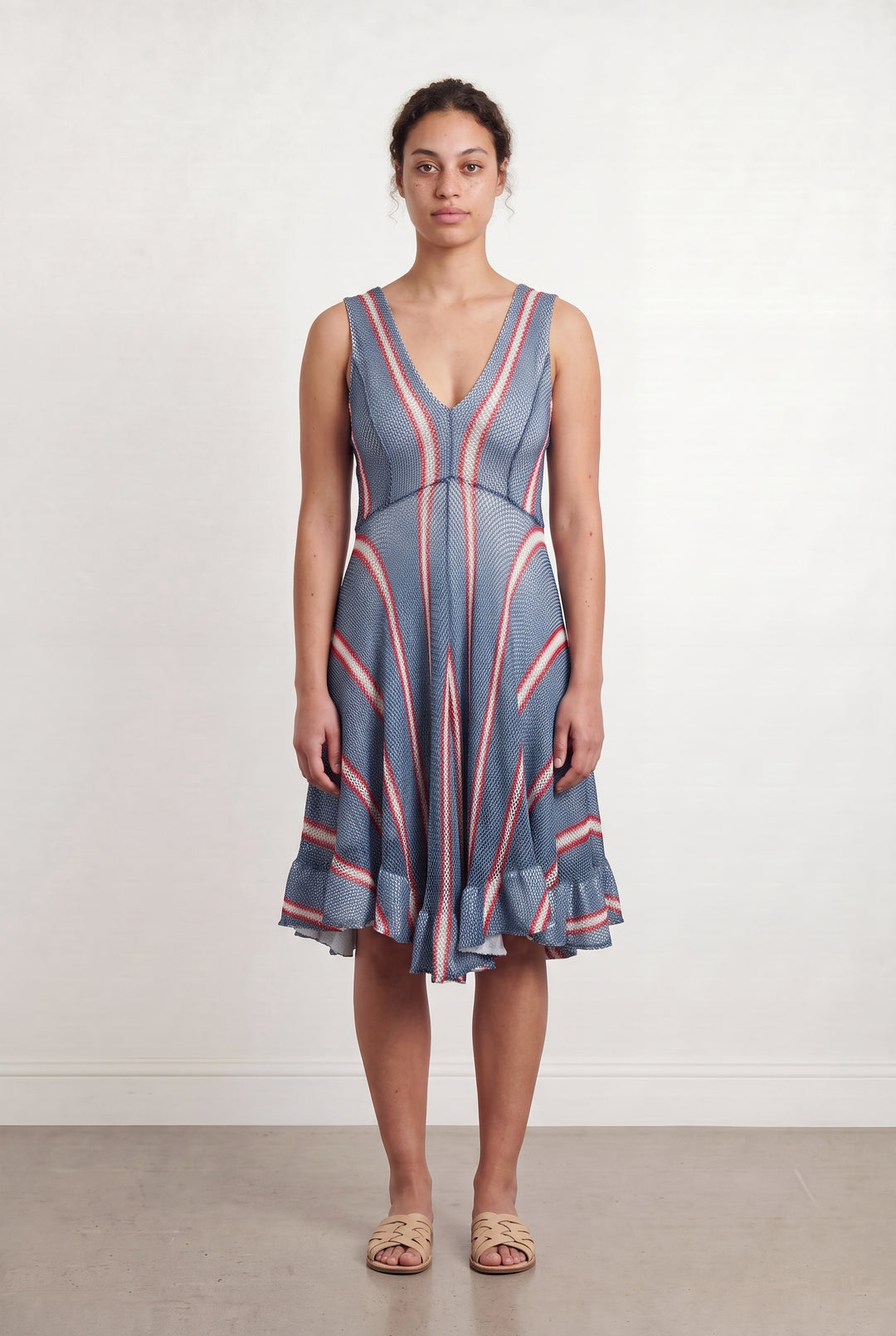 Robe Midi Bleue et Rouge - Taille L/40 de la marque Sandro | PARAD25760 - Vendu par Paradigme - Image 1