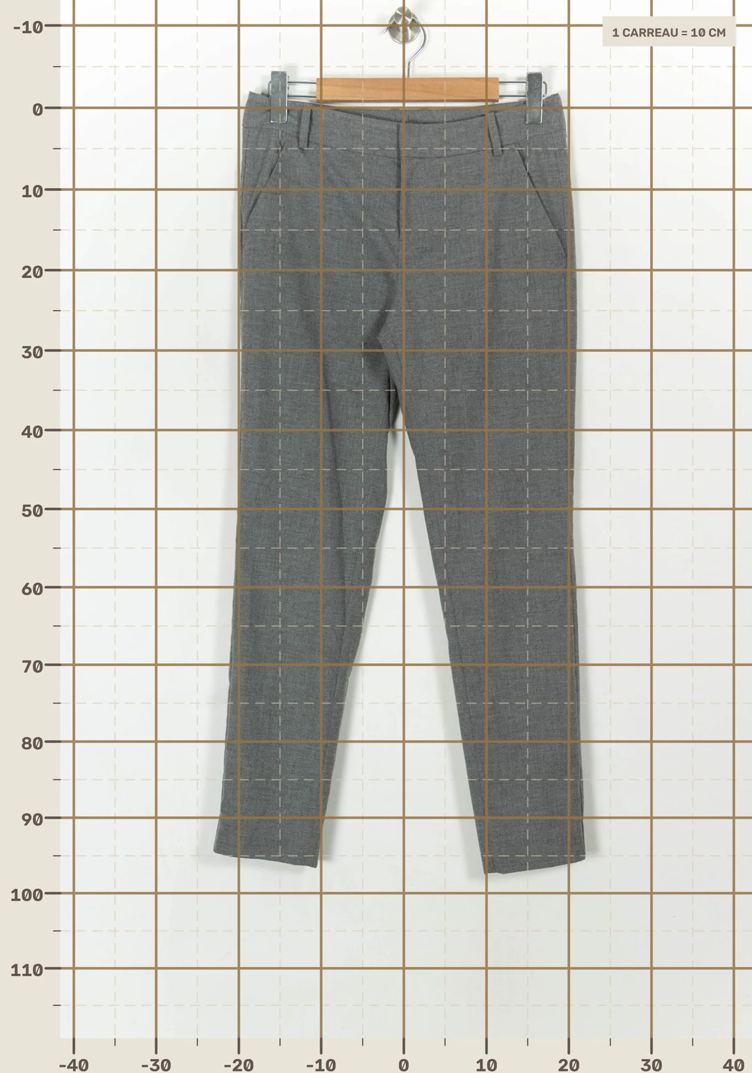 Pantalon Gris - Taille M/38 de la marque Comptoir des Cotonniers | PARAD25770 - Vendu par Paradigme - Image 4