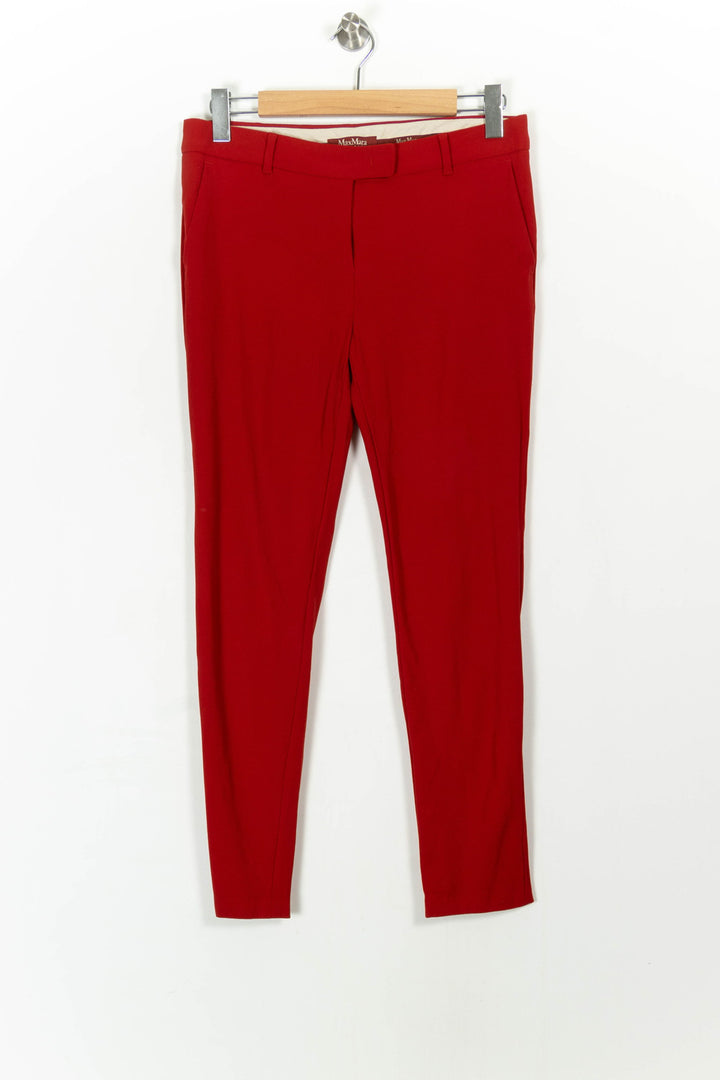Pantalon Rouge - Taille M/38 de la marque Max Mara | PARAD25793 - Vendu par Paradigme - Image 2