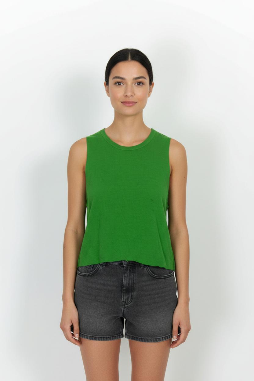 Débardeur Vert - Taille S/36 de la marque American Vintage | PARAD25802 - Vendu par Paradigme - Image 1