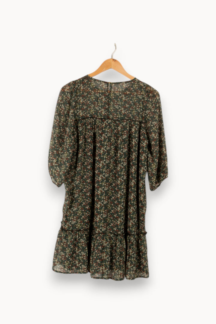 Robe verte à motifs - Taille S/36