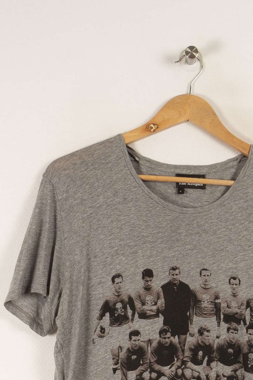 T-shirt gris avec photo - Taille S/36