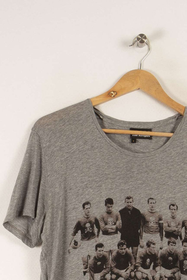T-shirt gris avec photo - Taille S/36