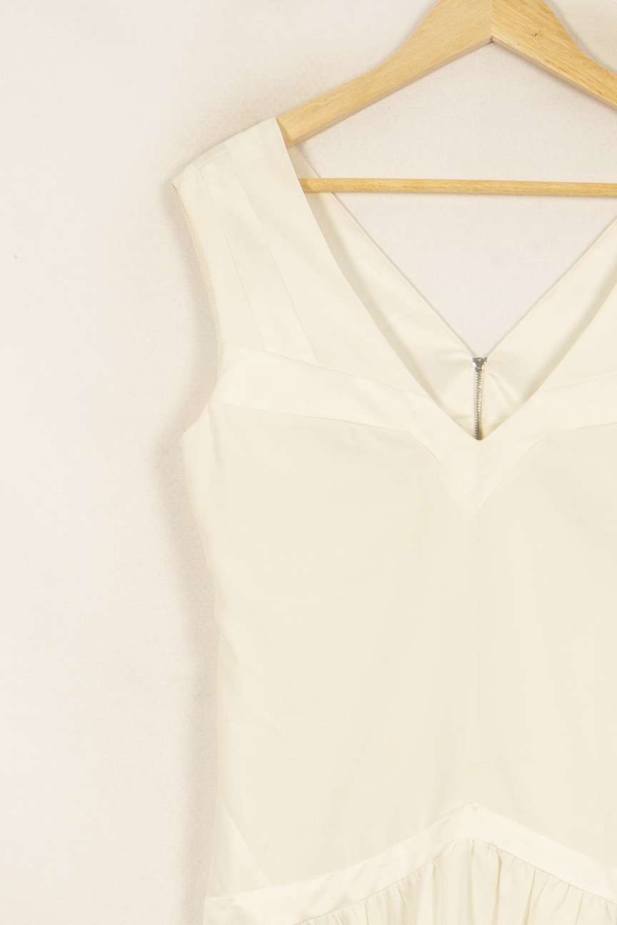 Robe Courte Blanche - Taille L/40 de la marque Sandro | PARAD25863 - Vendu par Paradigme - Image 3
