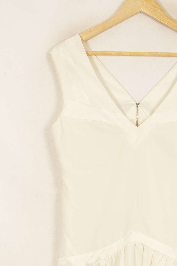 Robe Courte Blanche - Taille L/40 de la marque Sandro | PARAD25863 - Vendu par Paradigme - Image 3