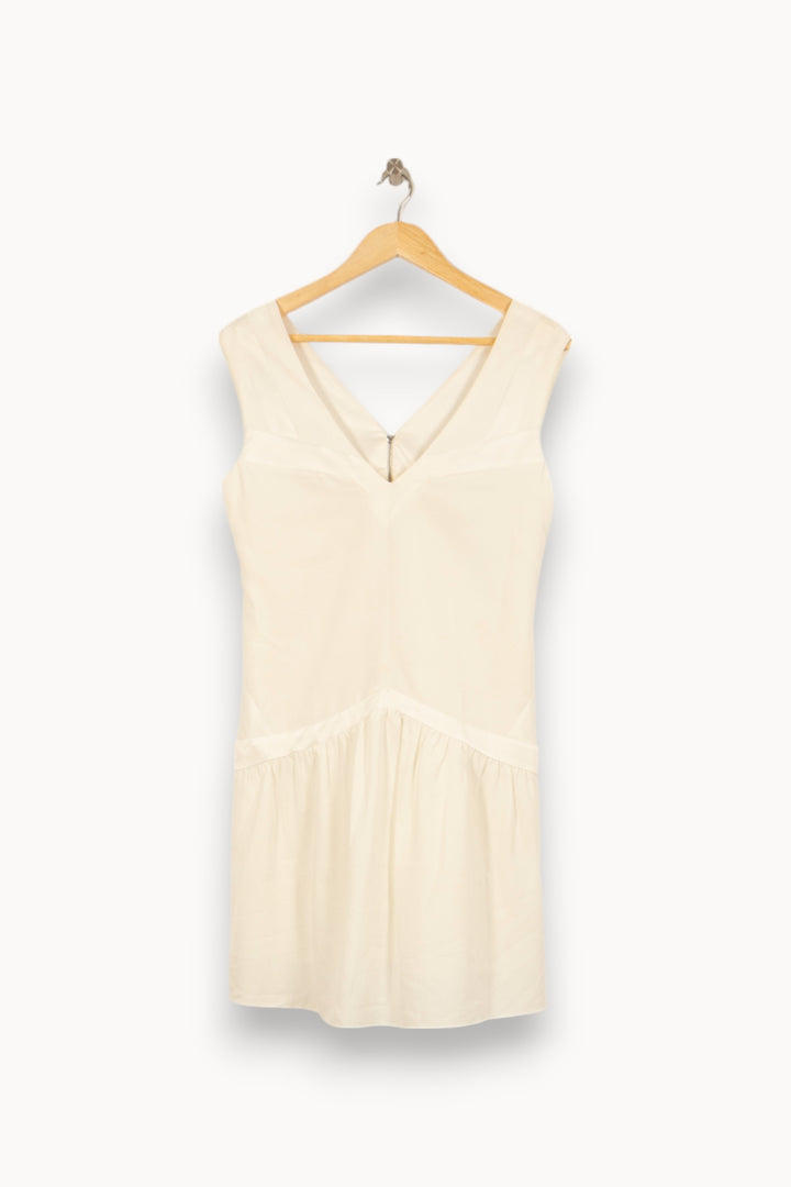 Robe Courte Blanche - Taille L/40 de la marque Sandro | PARAD25863 - Vendu par Paradigme - Image 2
