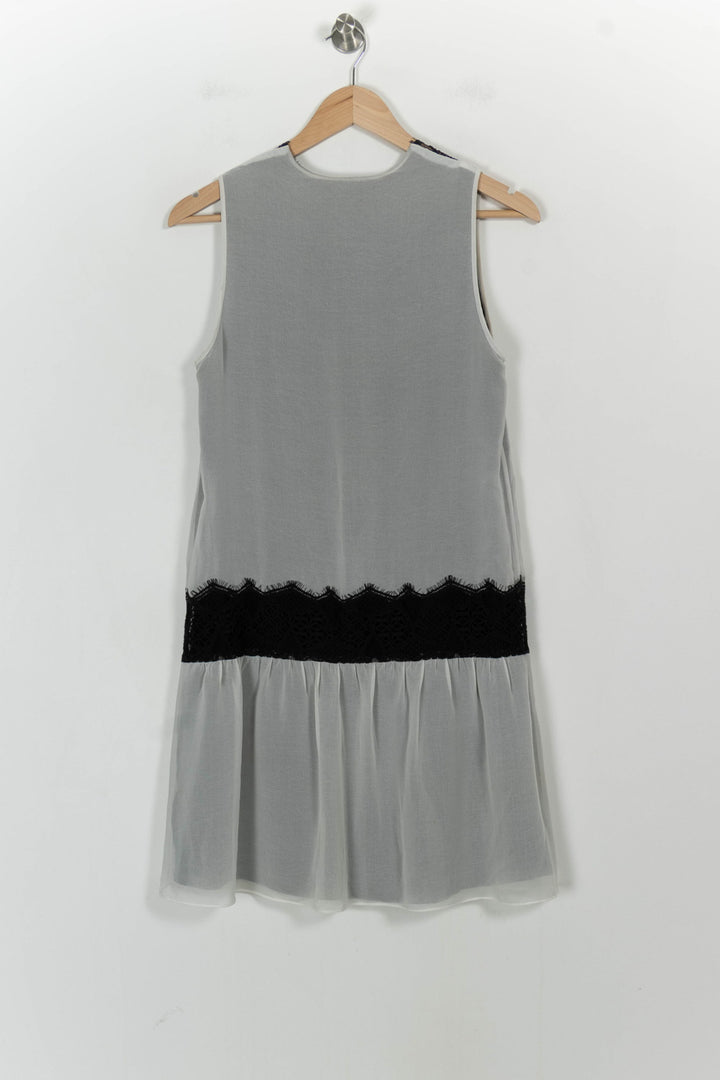 Robe Courte Noire et Grise - Taille M/38 de la marque Sandro | PARAD25882 - Vendu par Paradigme - Image 4