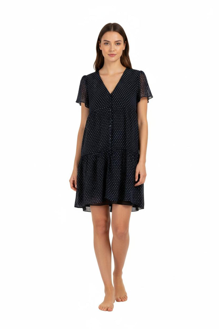 Robe bleu foncé à motifs - Taille S/36