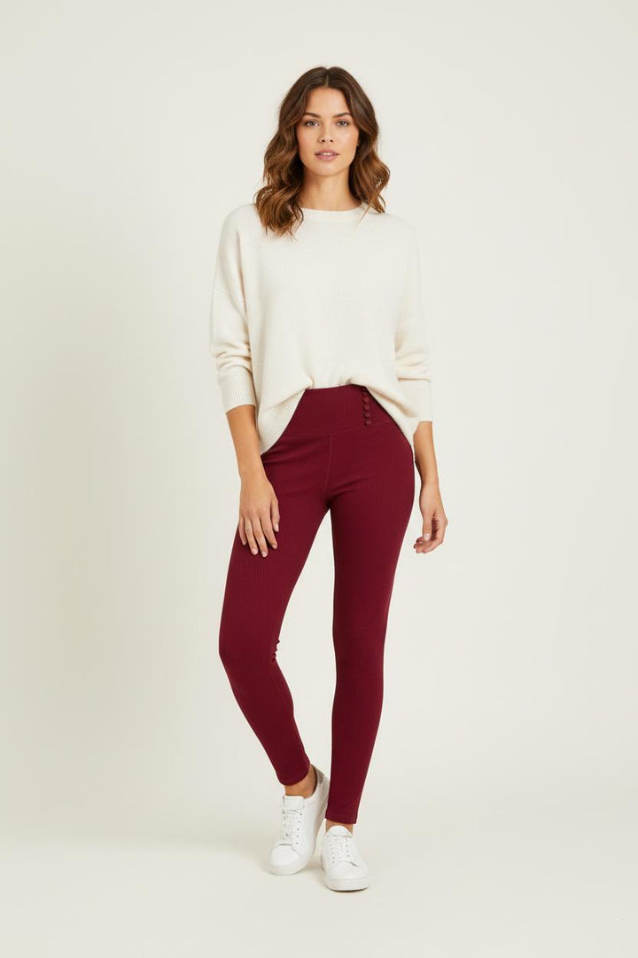 Legging bordeaux - Taille S/36
