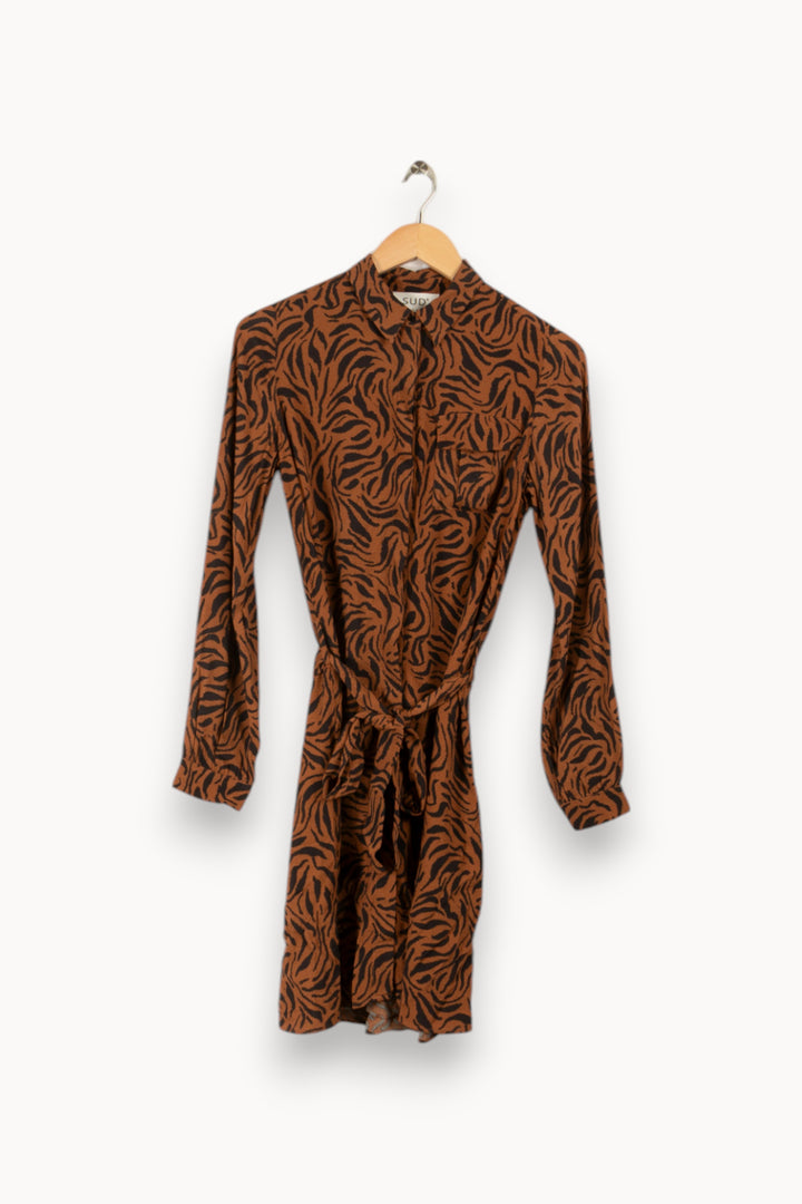 Robe marron et noire - Taille XS/34
