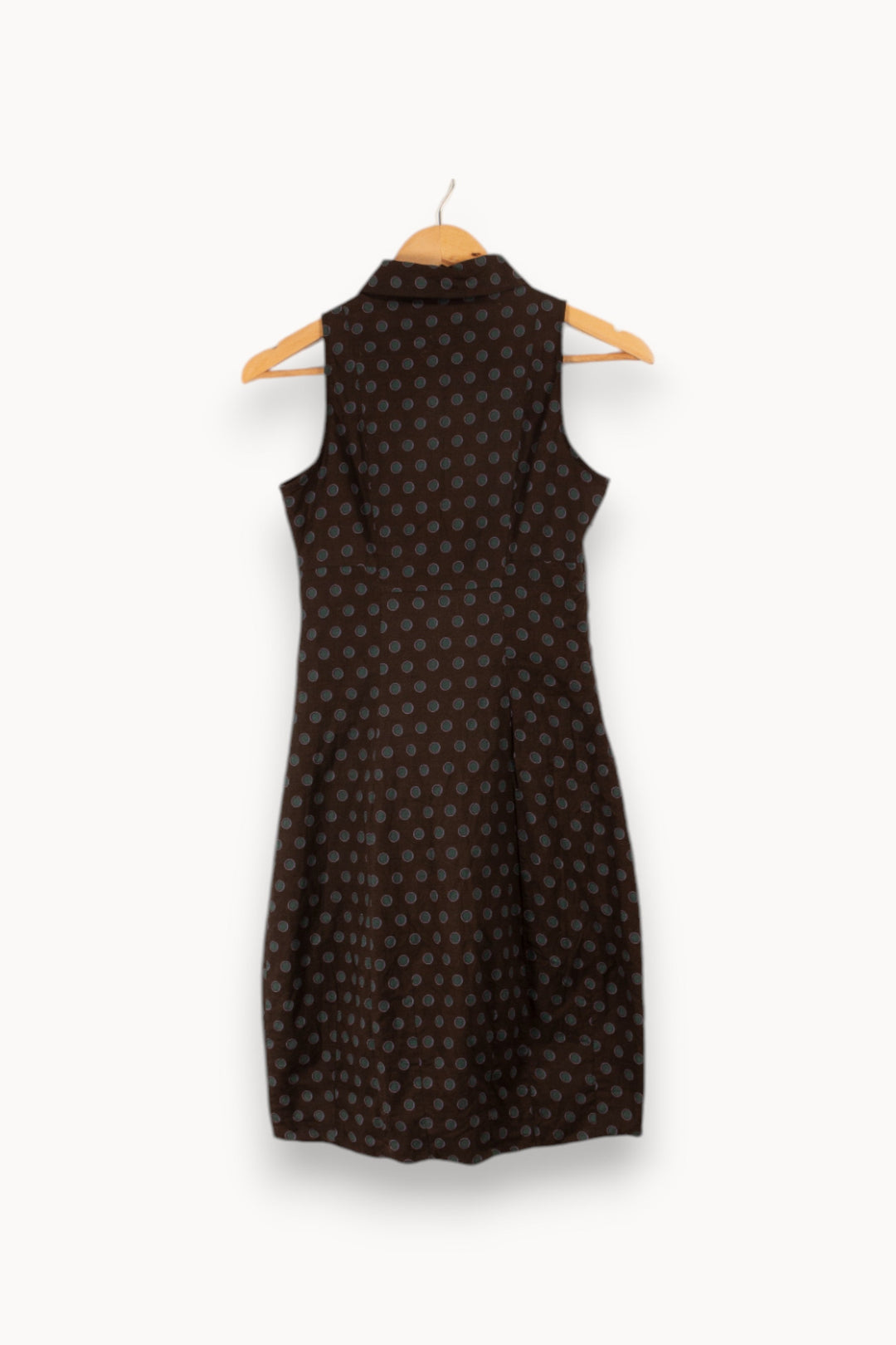 Robe grise à pois verts - Taille S/36