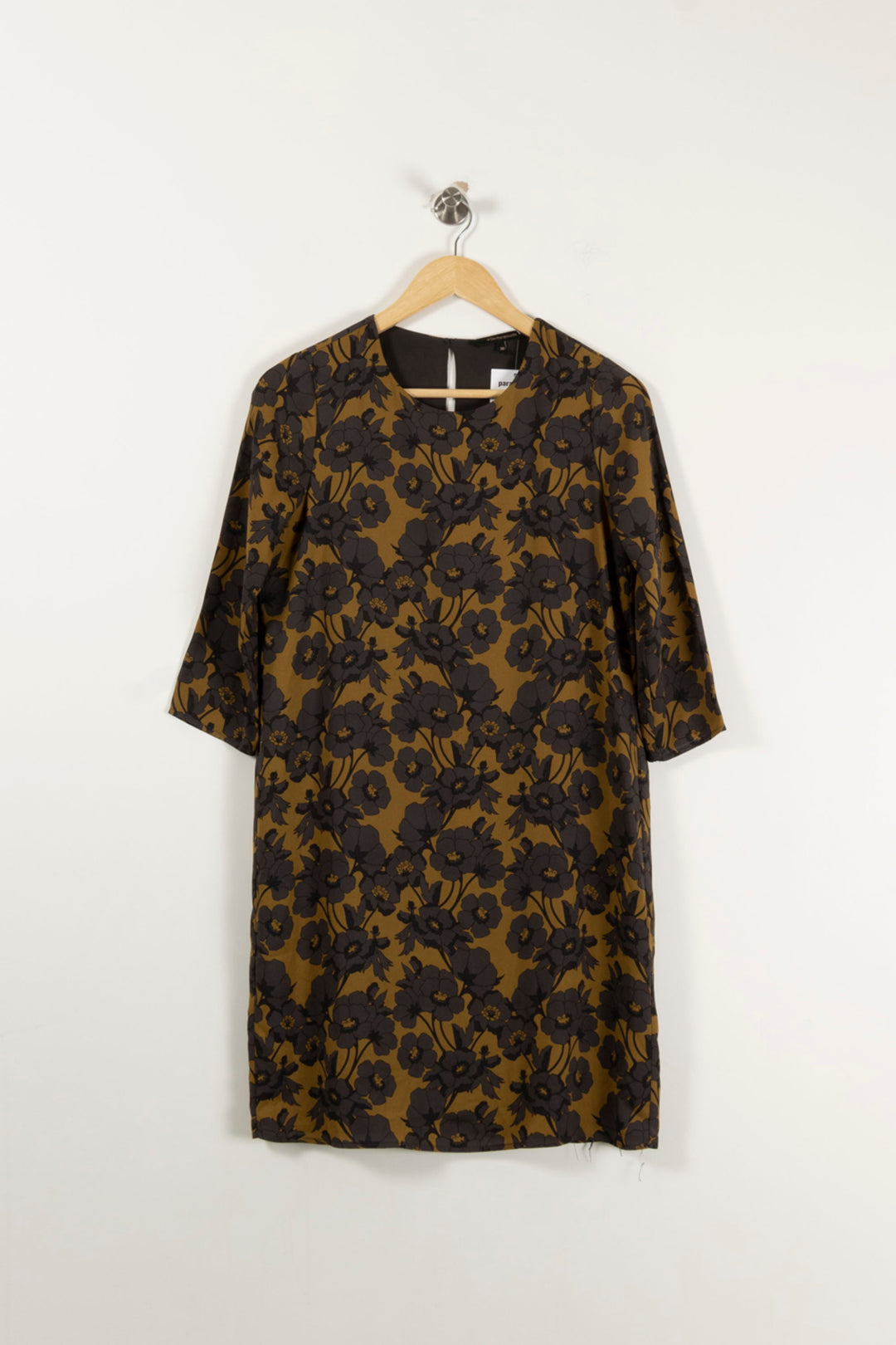 Robe Moutarde et Noire - Taille S/36 de la marque La Fée Maraboutée | PARAD25965 - Vendu par Paradigme - Image 2