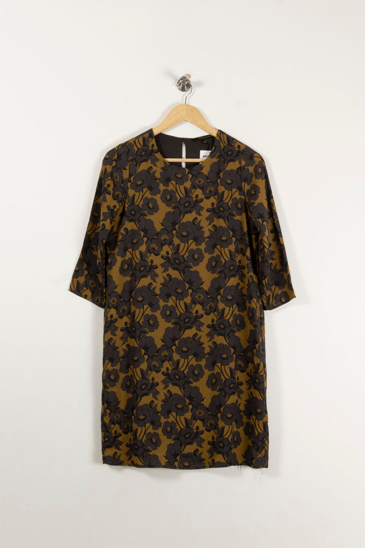 Robe Moutarde et Noire - Taille S/36 de la marque La Fée Maraboutée | PARAD25965 - Vendu par Paradigme - Image 2