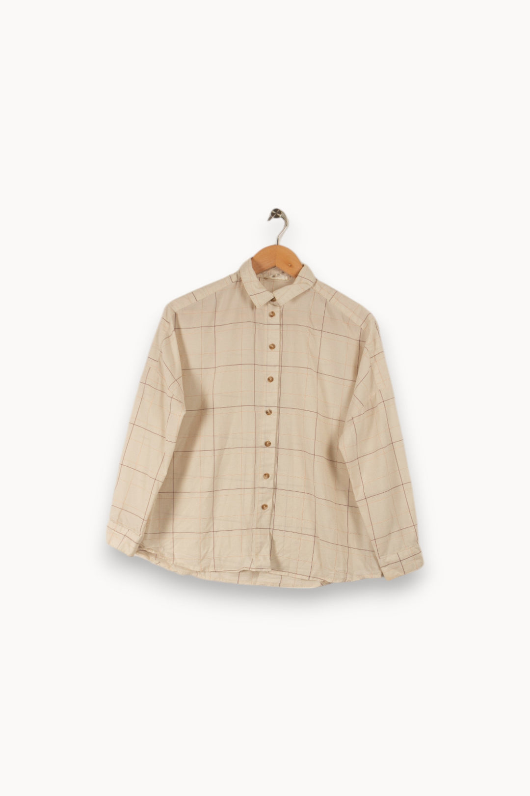 Chemise beige à carreaux - Taille S/36