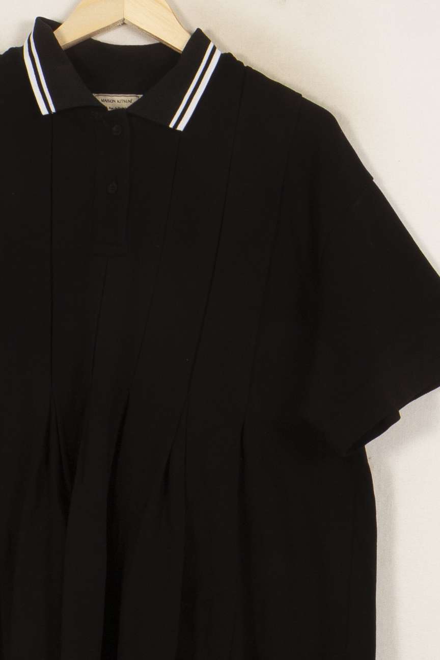 Robe Polo Noire - Taille M/38 de la marque Maison Kitsuné | PARAD25973 - Vendu par Paradigme - Image 3